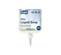 Lot de 6 savons liquide Tork doux 1L - 420501x6