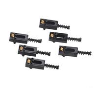 Lot de 6 selles à rouleaux réglables pour Telecaster pour chevalet Tremolo Système de cordes en métal chromé Noir