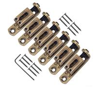 Lot de 6 selles de chevalet de guitare avec clé pour une installation fluide sur guitares électriques (bronze)