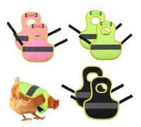 Lot de 6 selles de poule réglables, gilets réfléchissants, tabliers imperméables avec bande magique réglable, harnais de poulet pour promenade pour petit chien