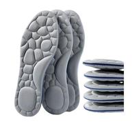 Lot de 6 semelles de massage 5D unisexes super douces pour pieds, paniers de course, semelles orthopédiques - Soutien de la voûte plantaire - 39-40