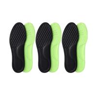 Lot de 6 semelles orthopédiques unisexes en mousse à mémoire de forme - Semelles désodorisantes pour chaussures de sport - Absorbe la transpiration - Accessoires de chaussures - Noir - 39-40
