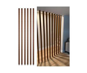Lot de 6 séparateurs de pièce autonomes à lattes en bois - Séparateur d'espace du sol au plafond pour la maison et le bureau 170 cm de hauteur - Colonne décorative élégante solution de séparation