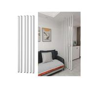 Lot de 6 séparateurs de pièce autonomes - Lattes en bois du sol au plafond - Séparateur d'espace élégant pour décoration de maison et de bureau - Design colonnaire (lait, 100 cm)