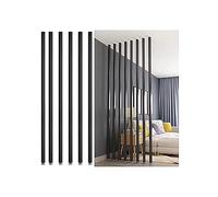 Lot de 6 séparateurs de pièce autonomes - Séparateurs de lattes en bois pour la maison et le bureau - Colonne décorative élégante (125 cm) - Parfait pour l'intimité et la gestion de l'espace