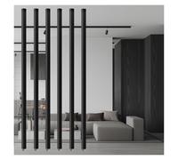 Lot de 6 séparateurs de pièce extra hauts à lattes en bois - Paravent amovible à monter soi-même pour une séparation élégante de la pièce, design moderne sans perçage, 3 m de hauteur, solution de