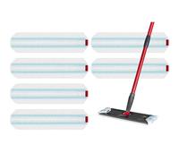 Lot de 6 serpillères de rechange pour balai Vileda H2PrO - En microfibre - Pour balai plat O-Cedar H2prO - Super pouvoir de nettoyage - Lavable en machine et réutilisable