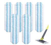 Lot de 6 serpillères de rechange pour balai Vileda H2PrO - En microfibre - Pour balai plat O-Cedar H2prO - Super pouvoir de nettoyage - Lavable en machine et réutilisable