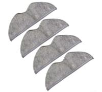 Lot de 6 serpillères en microfibre compatibles avec aspirateur Xiaomi Mijia E5 - Chiffons de nettoyage réutilisables durables pour sols scellés - Facile à installer (4 pièces)