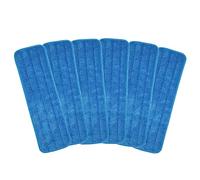 Lot de 6 serpillères en microfibre réutilisables pour balai à franges sèches et humides 45,7 cm