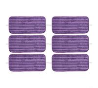 Lot de 6 serpillères réutilisables et lavables en microfibre pour balai Swiffer Wet-Jet en bois dur et sol - Lot de 4/6 recharges de rechange pour carrelage, sols en pierre