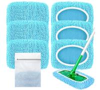 Lot de 6 serpillères sèches pour Lavables - pour Wet/Dry - Nettoyage Rapide des Taches de Sol (sans serpillère)