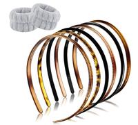 Lot de 6 serre-têtes en plastique avec dents, serre-tête Alice Bandeau, peigne à dents de requin, accessoires pour cheveux, bandeau fin pour entraînement, mariage, salon de coiffure et usage quotidien
