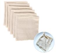 Lot de 6 Serviette de Table: TOATELU Serviettes en Tissu Serviette de Table Coton réutilisables, Serviette de Table en Tissu Douces et Rustiques pour Mariage, Fête, Dîner, Maison(Beige)