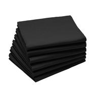 Lot de 6 serviettes en coton caviar 45x45 - A demain - Cambrai