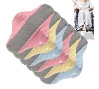 Lot de 6 serviettes hygiéniques réutilisables - Serviettes féminines lavables, respirantes, extensibles, étanches, absorbantes et légères pour la récupération post-partum, protection urinaire