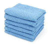 Lot de 6 serviettes invité 30x50 cm ALPHA bleu Ciel