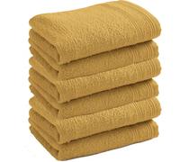 Lot de 6 serviettes invité éponge ""Spa"" 30 x 50 cm / 400 gr/m² - ""Spa"" Jaune Maîs