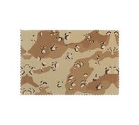 Lot de 6 sets de table à motif camouflage désert, lavables, parfaits pour décorer les fêtes de vacances ou les tables de dîner en famille.
