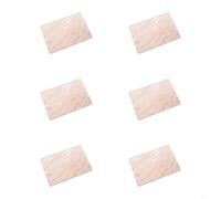 Lot de 6 sets de table antidérapants en PVC avec surfaces résistantes à l'huile, design rectangulaire contemporain pour salle à manger (or rose)