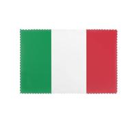 Lot de 6 sets de table antidérapants et isolants thermiques, motif drapeau italien, 30,5 x 45,7 cm, pour tables de salle à manger, banquet, hôtel