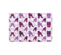 Lot de 6 sets de table antidérapants résistants à la chaleur et lavables Motif caniche Violet