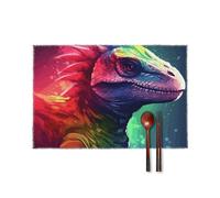 Lot de 6 sets de table colorés en forme de dinosaure - Résistants à la chaleur - Antidérapants - Pour décoration de table de salle à manger - Pour intérieur et extérieur - 30,5 x 45,7 cm