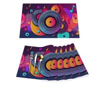 Lot de 6 sets de table colorés en vinyle pour tables de salle à manger, sets de table de cuisine, résistants à la chaleur, lavables et lavables en PVC