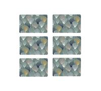 - Lot de 6 sets de table Cottey - 28 x 43 cm - Bleu