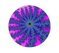 Lot de 6 sets de table en cuir avec photo en teinture par nœuds violets - Résistants à la chaleur et antidérapants - Lavables