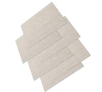 Lot de 6 Sets de Table en Lin - 100 % Lin - Style Bohème - Décoration de Table à Manger - Lin Naturel - Beige - Sous Assiettes de Table, Napperons Rectangulaires, Dessous d'Assiettes