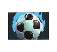 Lot de 6 sets de table en lin à isolation thermique pour cuisine, intérieur et extérieur Motif ballon de football