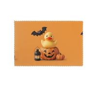 Lot de 6 sets de table épais et robustes pour salle à manger, cuisine, hôtel, maison et banquet Motif YYHHAOFA The Joy of Pumpkin and Duck Prints 30,5 x 45,7 cm
