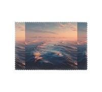 Lot de 6 sets de table épais et robustes pour salle à manger, cuisine, hôtel, maison et banquet Motif YYHHAOFA The Endless Sea 30,5 x 45,7 cm