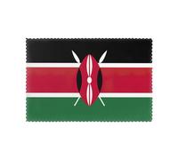 Lot de 6 sets de table imprimés drapeau du Kenya, résistants à la chaleur, lavables et antidérapants