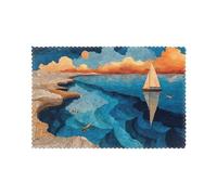 Lot de 6 sets de table isolants antidérapants pour décoration de table de salle à manger familiale 30,5 x 45,7 cm