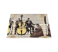 Lot de 6 sets de table isolés en PVC tissé pour moments musicaux, antidérapants, faciles à nettoyer pour table de salle à manger