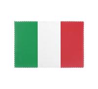 Lot de 6 sets de table lavables élégants et durables pour table de salle à manger Motif drapeau de l'Italie 30,5 x 45,7 cm