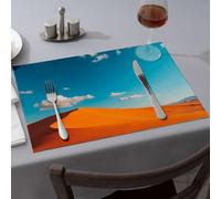 Lot de 6 sets de table lavables Motif dunes du désert sous un ciel bleu clair