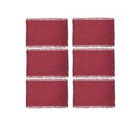 Toilinux - Lot de 6 Sets de table Maha en coton - 45 x 30 cm - Grenat - Maha G