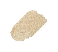 - Lot de 6 sets de table motif feuille - 47 x 36 cm - Doré
