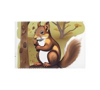 Lot de 6 sets de table pour table à manger - Motif écureuil mangeur de noix - Isolation thermique et infroissable - Durable