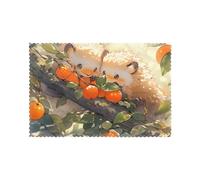 Lot de 6 sets de table pour table de salle à manger WHJDPP Little Hedgehog Under The Fruit Tree Printing Hotel Family Banquet
