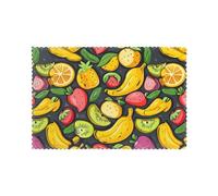Lot de 6 sets de table pour table de salle à manger WHJSHOP Fruit Color Fusion Prints Hotel Family Banquet