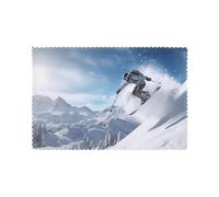 Lot de 6 sets de table pour table de salle à manger WHJSHOP Hiver Ski Motif hôtel famille banquet