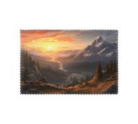 Lot de 6 sets de table pour table de salle à manger WHJSHOP Mountain Sunrise Picture Hotel Family Banquet
