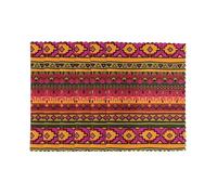 Lot de 6 sets de table résistants à la chaleur 45 x 30 cm, art populaire mexicain, bohème, antidérapant, pour cuisine, salle à manger, intérieur et extérieur