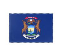 Lot de 6 sets de table résistants à la chaleur pour table de salle à manger - Motif drapeau de l'État du Michigan - Imperméables et lavables