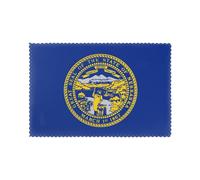 Lot de 6 sets de table résistants à la chaleur pour table de salle à manger - Motif drapeau du Nebraska - Imperméables et lavables