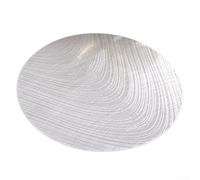 Lot de 6 sets de table ronds dorés en vinyle PVC à isolation thermique avec motif doublé pressé, résistants à l'huile, faciles à nettoyer pour maisons, restaurants, salle à manger de mariage (argenté)